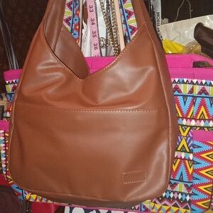 NWOT faux leather shoulder bag